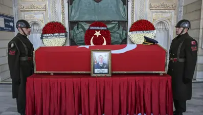 Düşen uçakta şehit olan Yarbay Gökhan Korkmaz'a veda