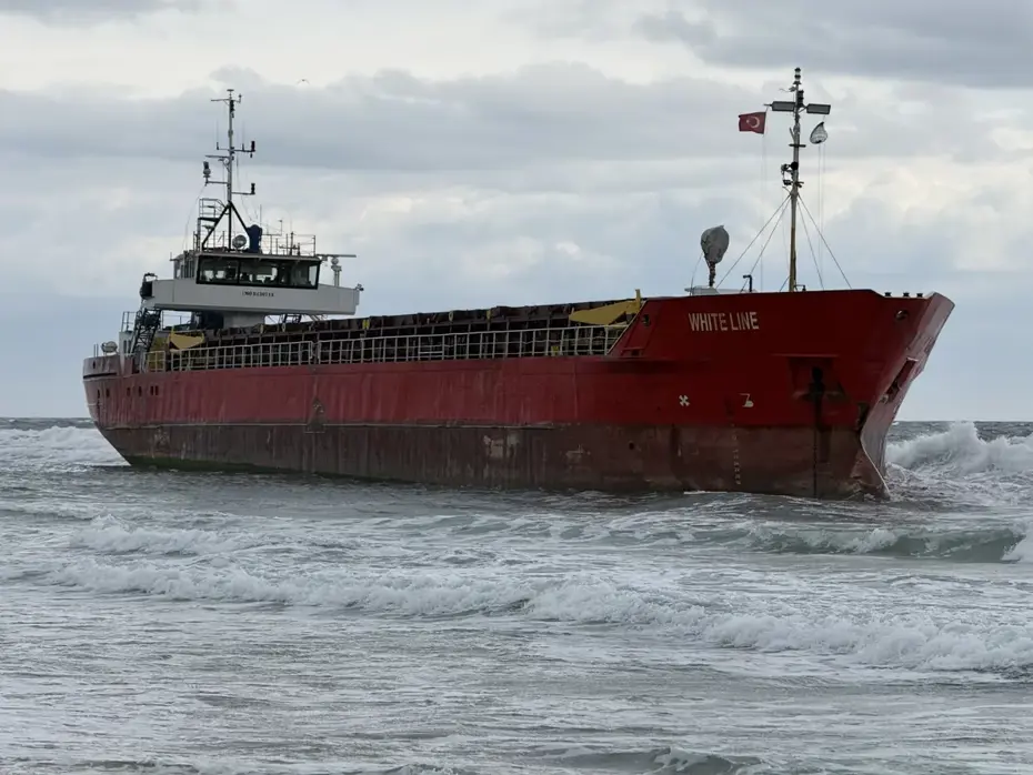 Tekirdağ'da yük gemisi karaya oturdu