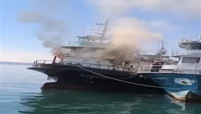 Sarıyer'de balıkçı teknesinde yangın