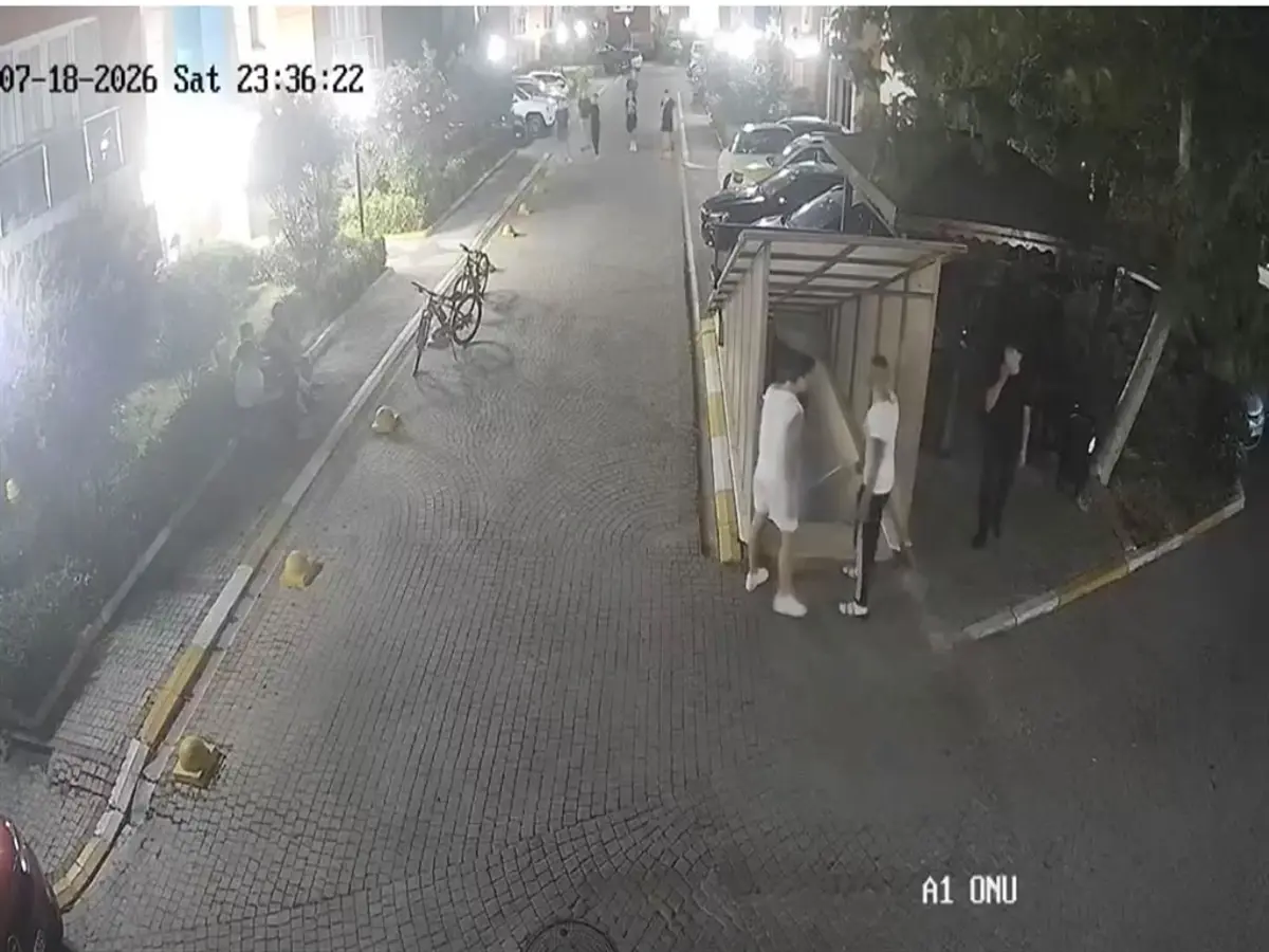 İstanbul'da site bahçesinde dehşet anları. 15 yaşındaki çocuğu dakikalarca tekme tokat dövdüler