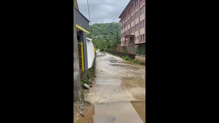 Rize'de sağanak: Çay fabrikasını su bastı