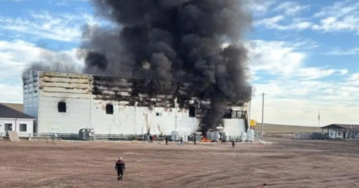 Afyonkarahisar'da elektrik üretim tesisinde yangın