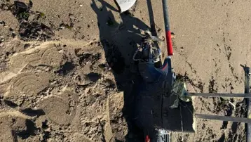 Sakarya'da halk plajında İHA alarmı. 400 metrelik alan boşaltıldı