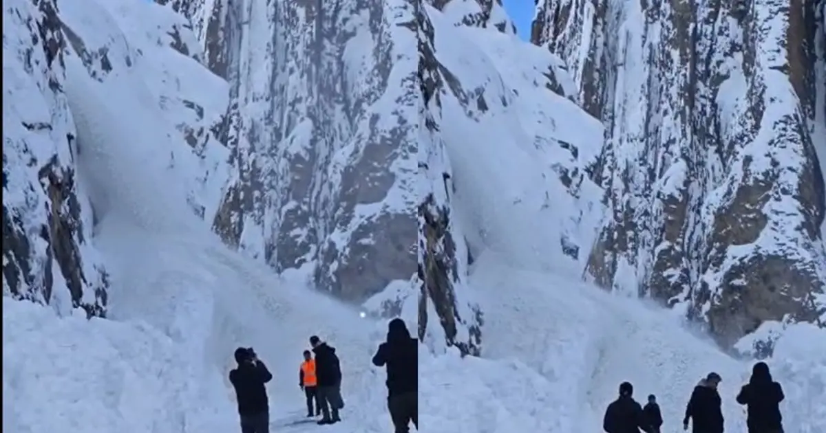 Korku dolu anlar. Hakkari'de çığ düşme anı