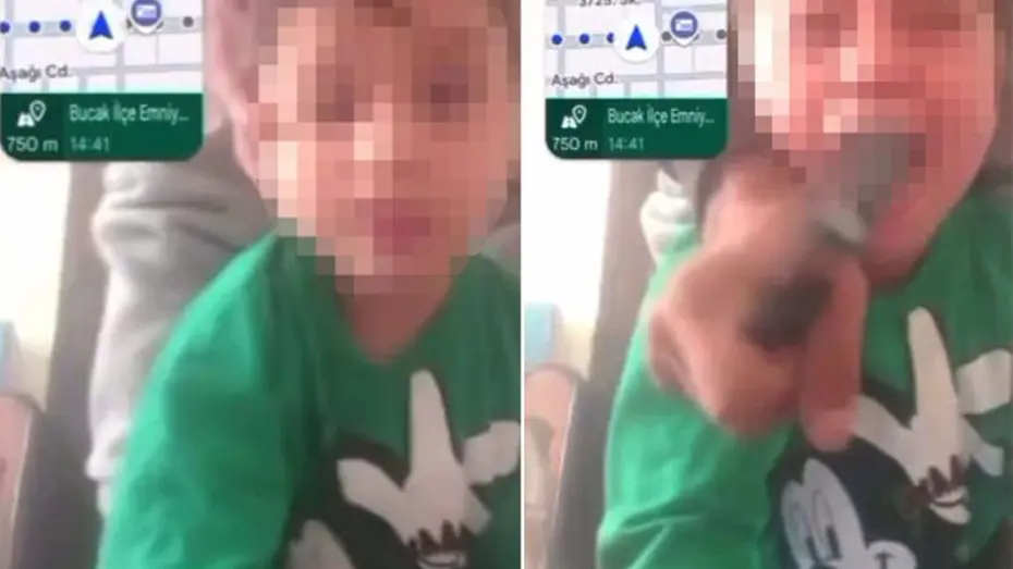 Eşini tehdit için çocuğunun boğazına bıçak dayayan babaya tahliye