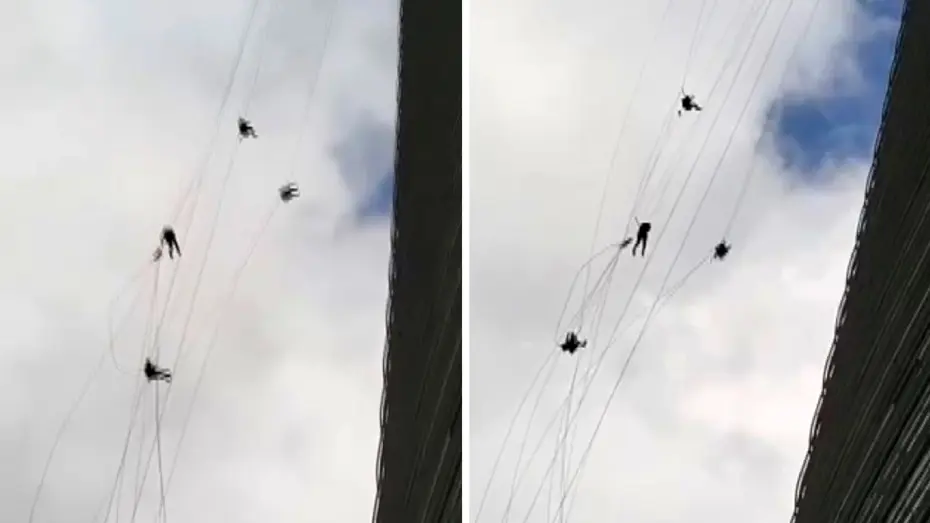 İstanbul'da yürekleri ağza getiren görüntü: Metrelerce yüksekte zor anlar