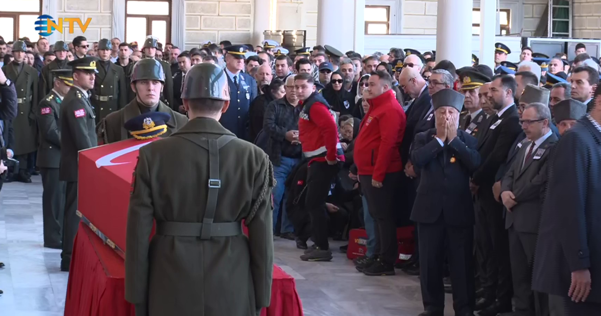 Düşen uçakta şehit olan Yarbay Gökhan Korkmaz'a veda