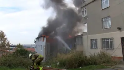 Maltepe'de korkutan yangın