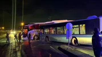 Tekirdağ'da iki otobüs çarpıştı
