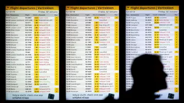 Hollanda'da ulaşıma kar engeli. 500 uçuş iptal