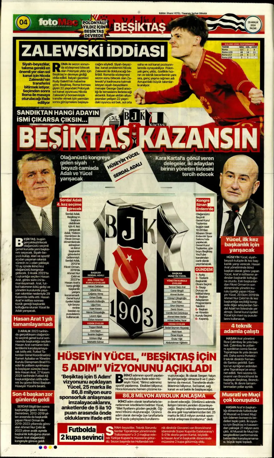 "Galatasaray'dan dünya yıldızı operasyonu" (29 Aralık 2024 spor manşetleri) 4