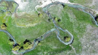 'Akdeniz'in Sibiryası'ndaki menderesler görsel şölen sunuyor