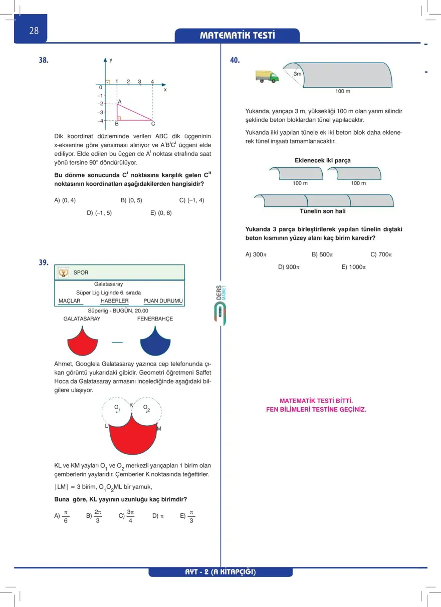 AYT Deneme Sınavı 26