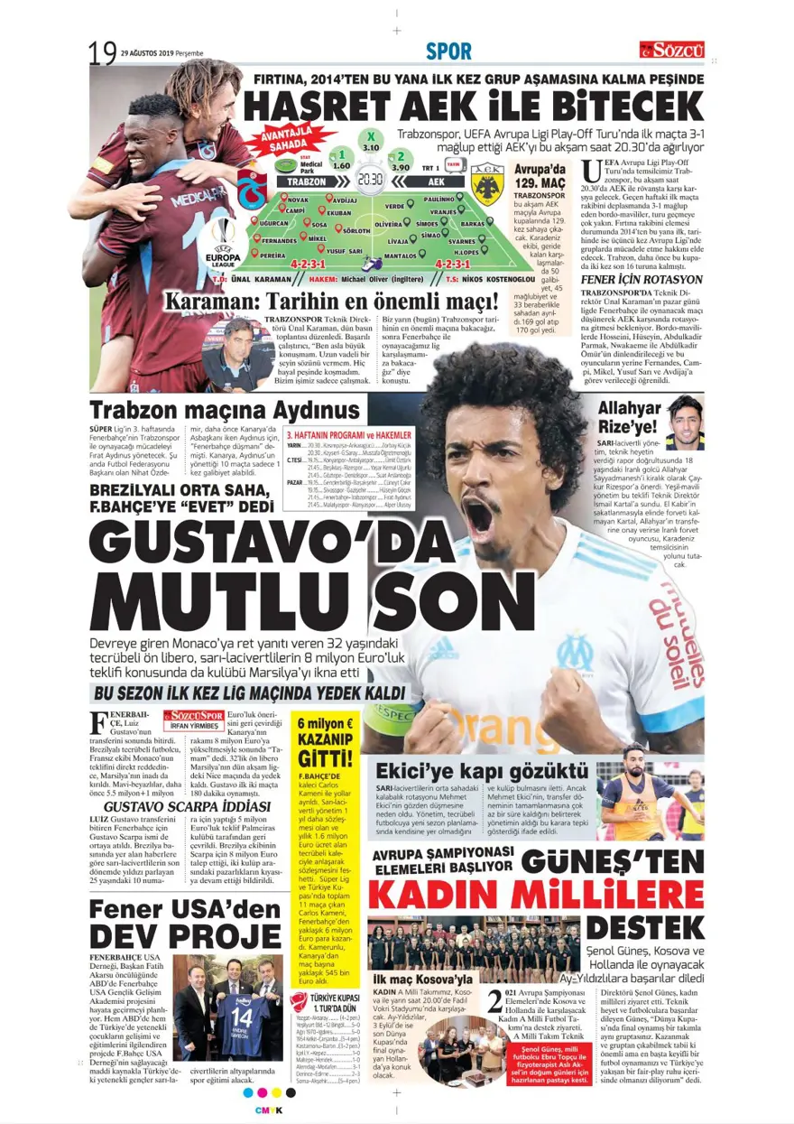 Günün spor manşetleri (29 Ağustos 2019) 11