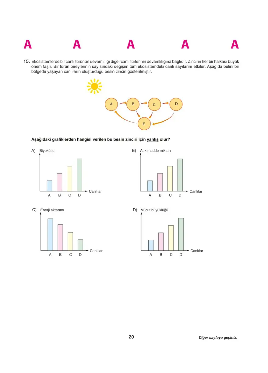 Uğur Okulları LGS deneme sınavı (Sayısal bölüm) 19