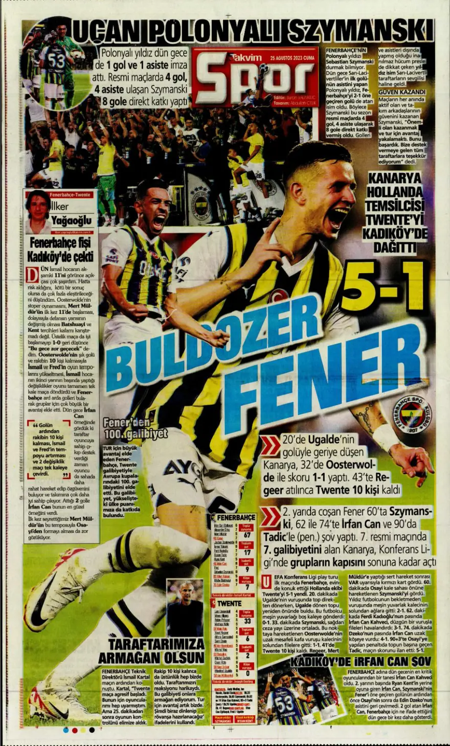 "Aslan'da son aday Salih Özcan" (25 Ağustos 2023 spor manşetleri) 13