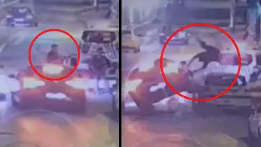 Denetim noktasına dalan sürücü bekçiye çarptı