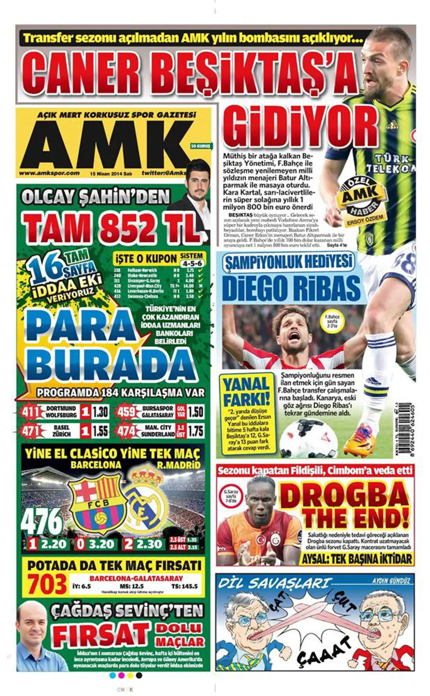 Günün gazete manşetleri - 15 Nisan 2014 21 Günün gazete manşetleri - 15 Nisan 2014 21