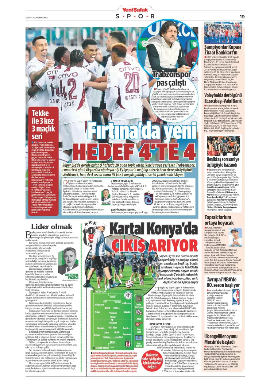 "Viking'i yen Avrupa'yı titret" (22 Ekim 2025 spor manşetleri) 25