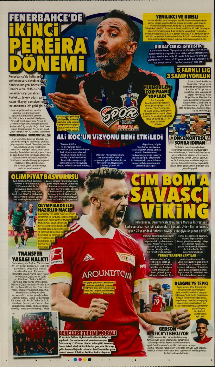 Günün spor manşetleri (3 Temmuz 2021) 11