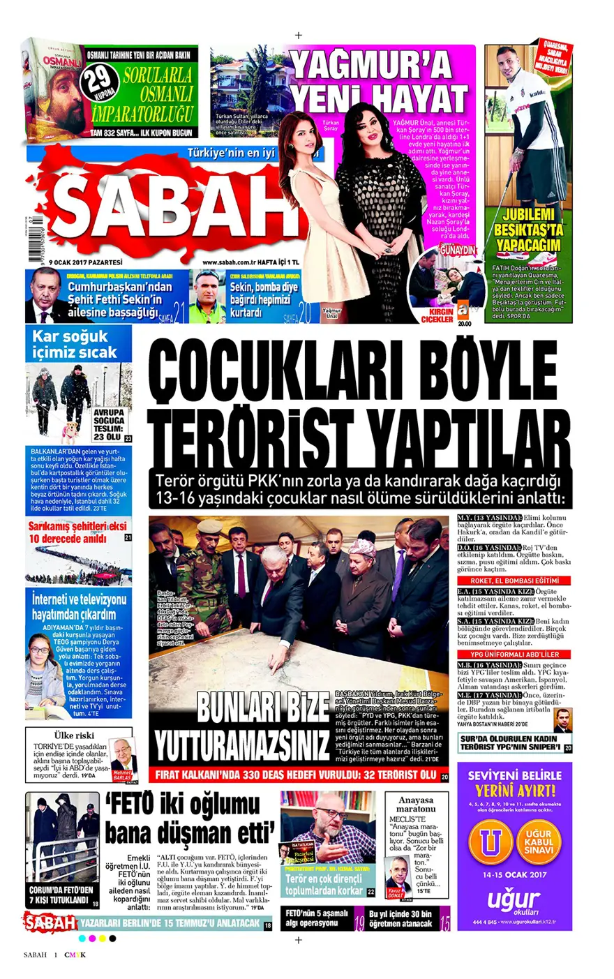 Günün gazete manşetleri - 9 Ocak 2017 8