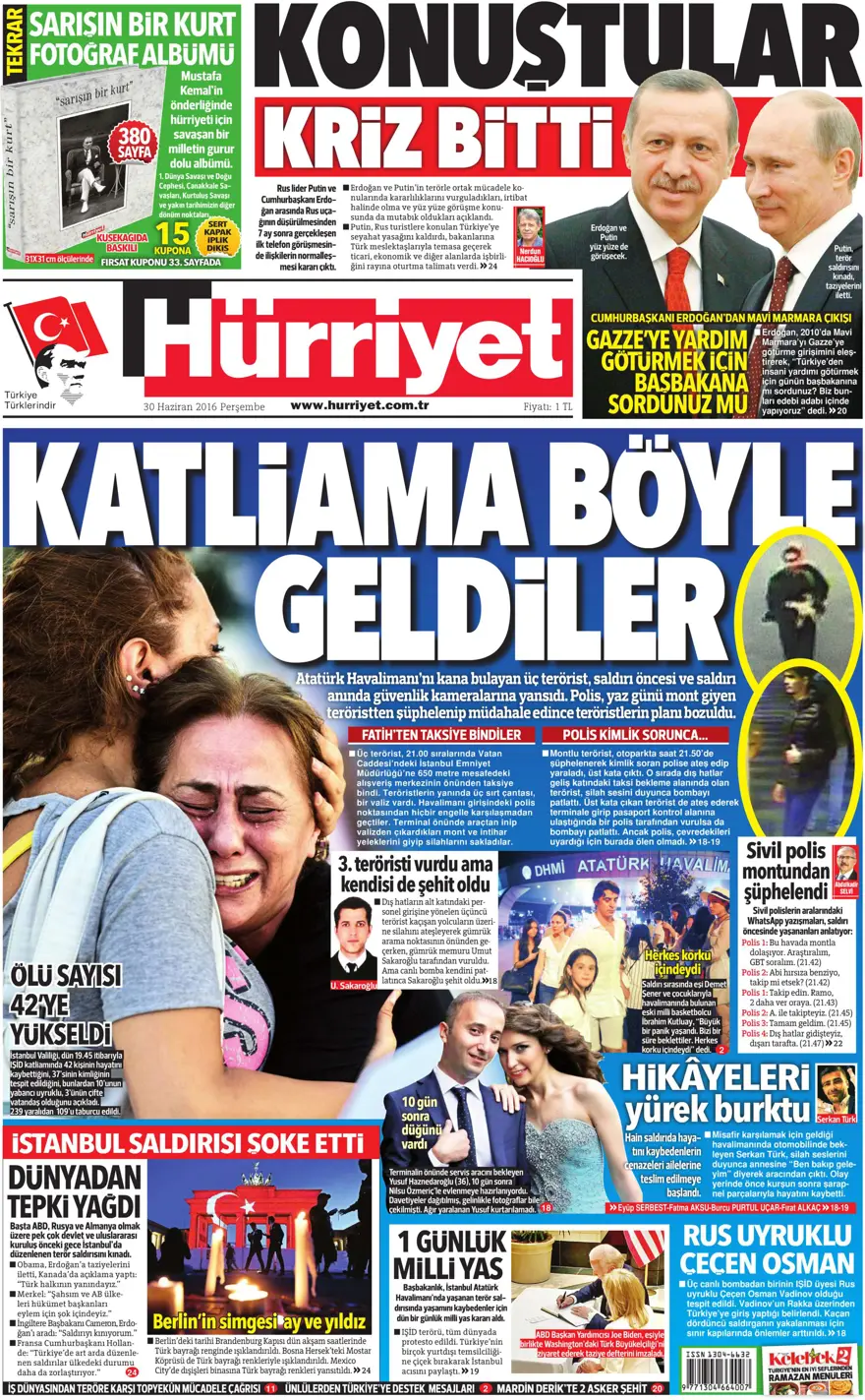 Günün gazete manşetleri (30 Haziran 2016) 1