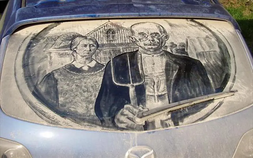 Kirli arabalara sanat yapılır 16
