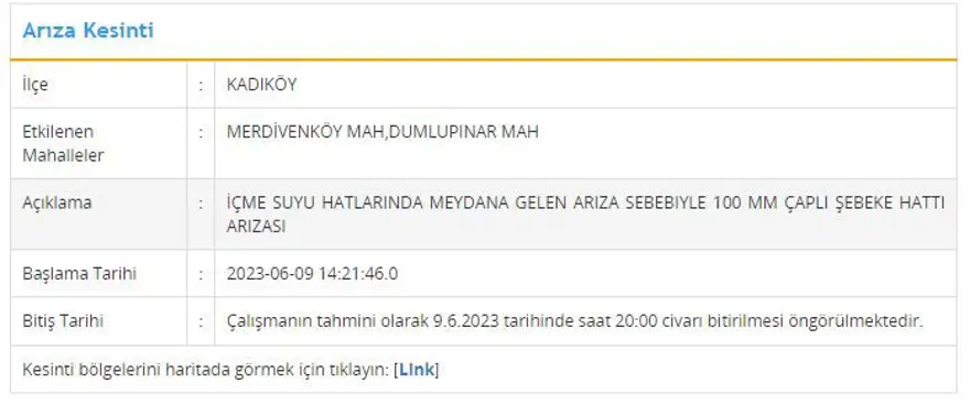 İstanbul'un 8 ilçesinde su kesintisi: Sular ne zaman gelecek? (İSKİ 9 Haziran su kesintisi programı) 7