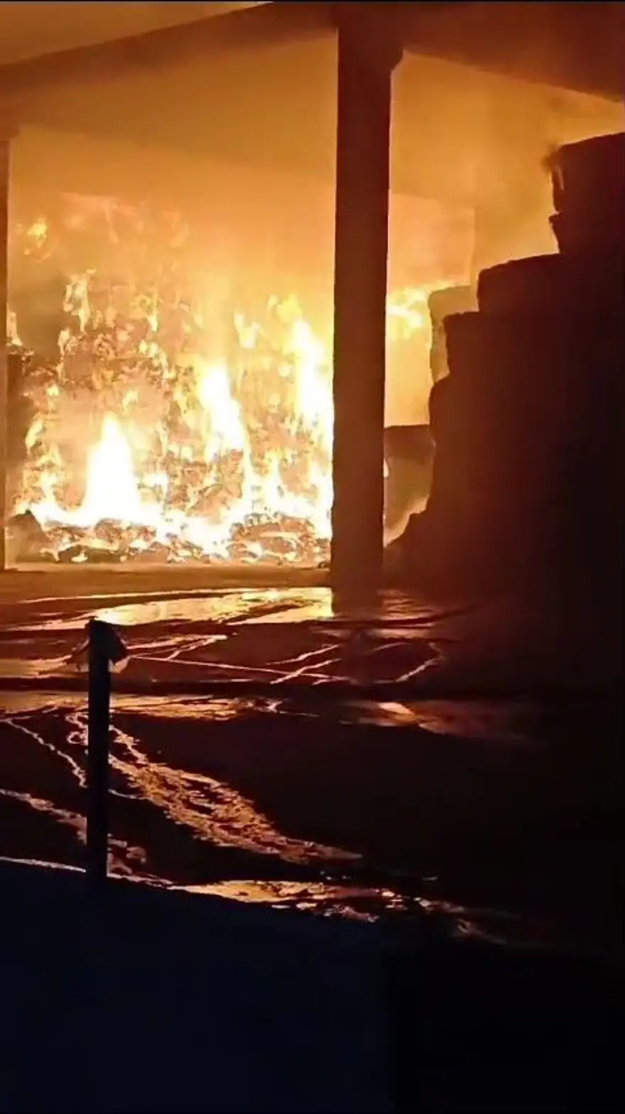 Amasya'da çiftlikte korkutan yangın 