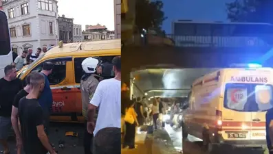 Beyoğlu'nda dolmuş kazası: 2'si ağır 5 yaralı