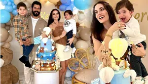 Fahriye Evcen ile Burak Özçivit'in küçük oğlu Kerem Özçivit 1 yaşında Fahriye Evcen ile Burak Özçivit'in küçük oğlu Kerem Özçivit 1 yaşında