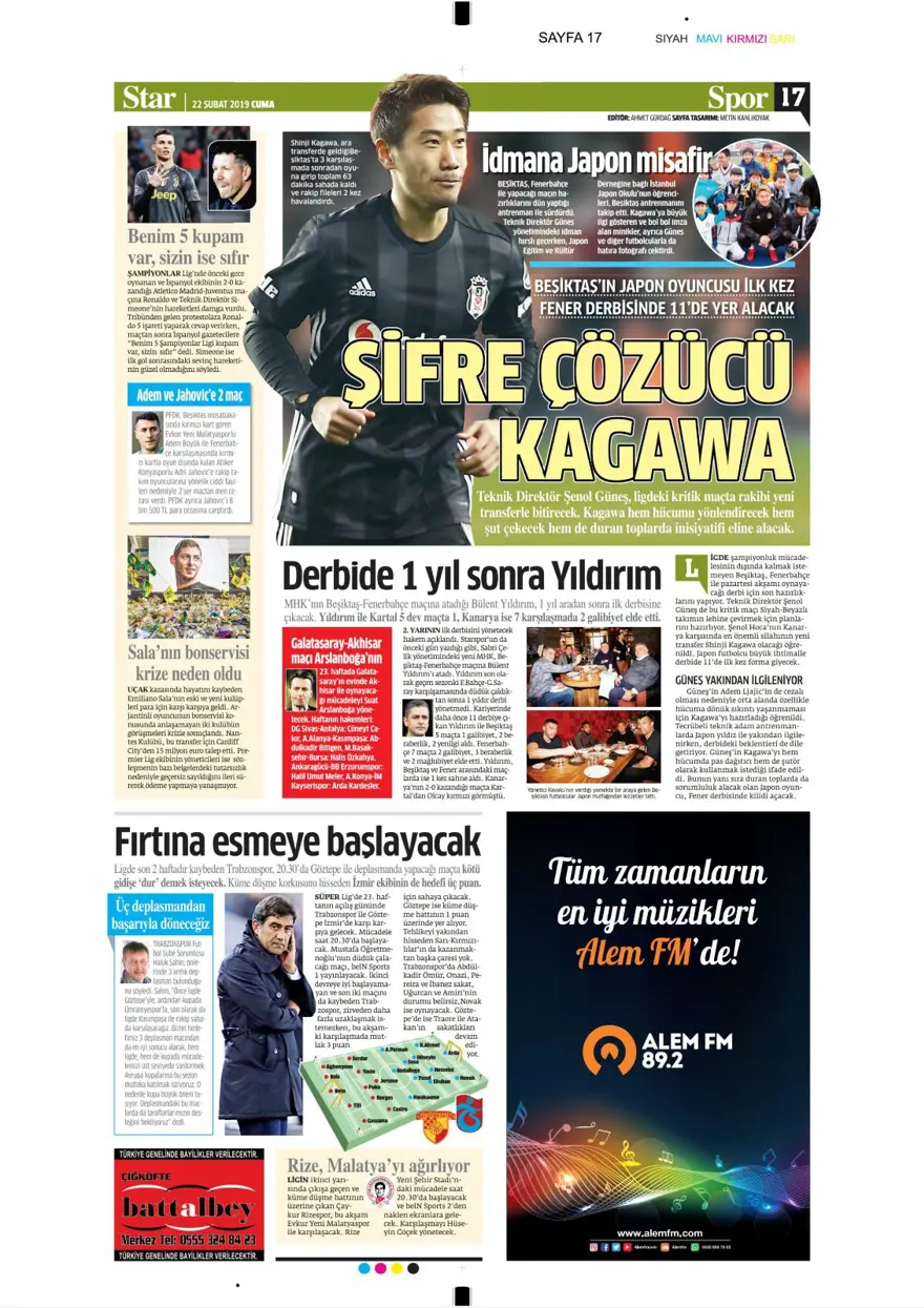 Günün spor manşetleri (22 Şubat 2019) 13