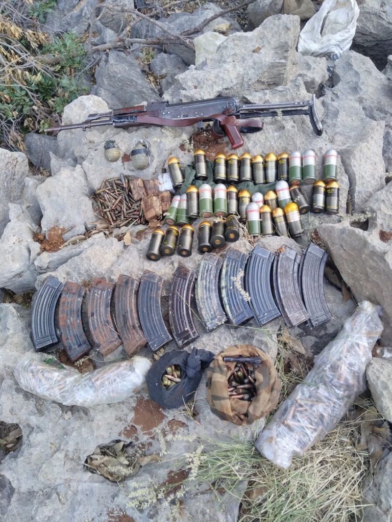 Pençe-Kaplan Operasyonu'nda PKK'ya ait çok sayıda silah ve mühimmat ele geçirildi
