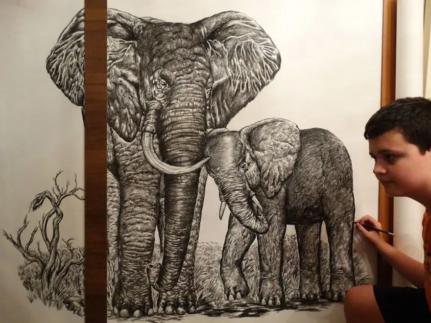 2 yaşında resme başlayan ressamın 16 yaşında yarattığı eserler 4