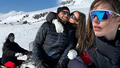 Bensu Soral ile Hakan Baş Erciyes'te aşka geldi