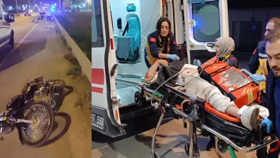 Sokakta motosikletle yarış hastanede bitti: 6 yaralı