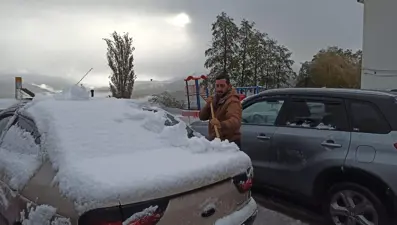 Posof vadisi beyaza büründü