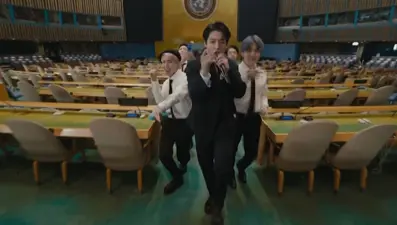 Dünyaca ünlü Koreli grup, BM’de klip çekti