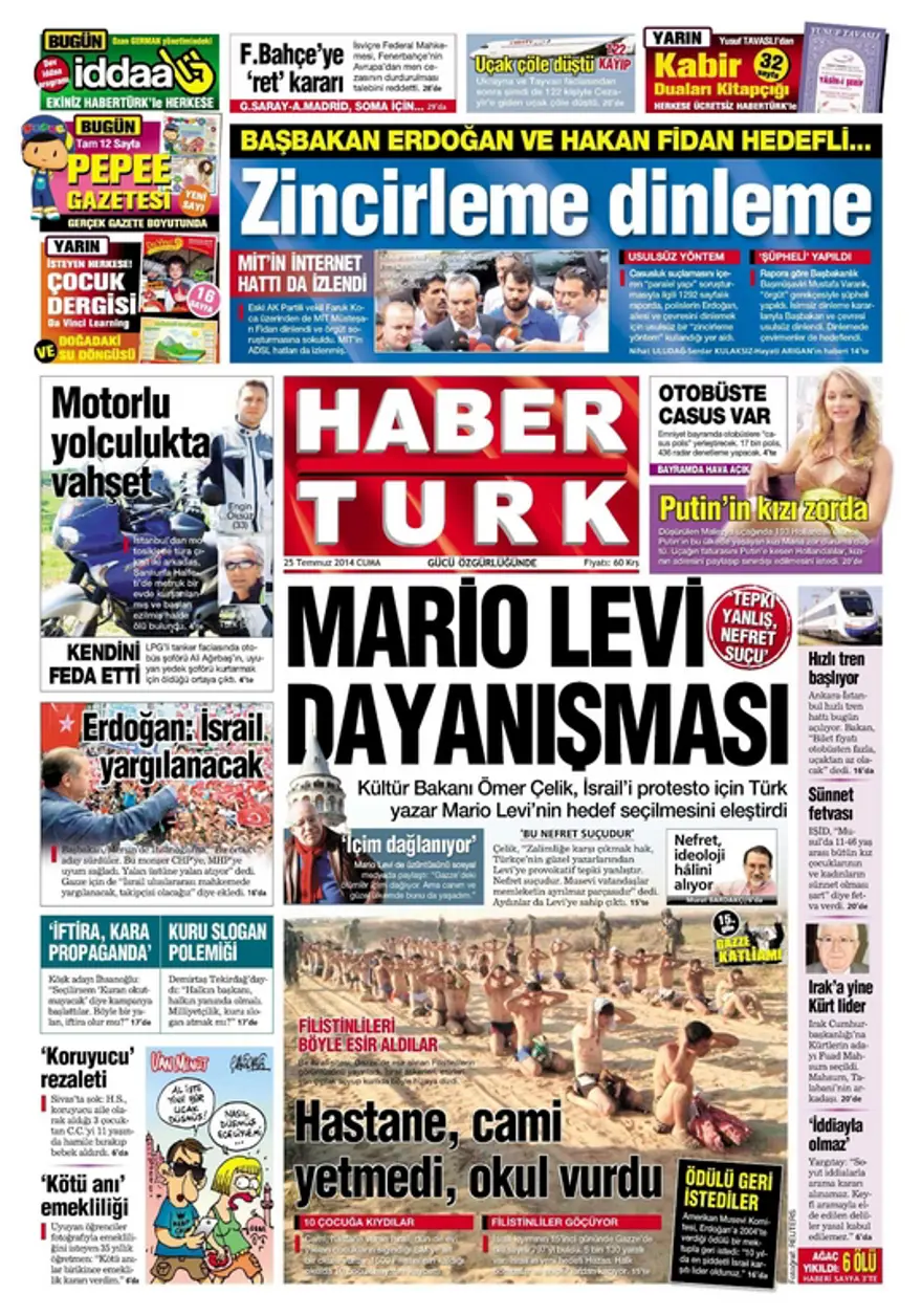 25 Temmuz Gazete manşetleri 7