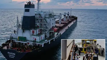 Ukrayna'dan tahıl sevkiyatı: Denetimden geçen Razoni gemisi Lübnan yolunda