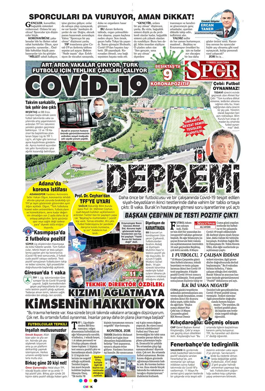 Günün spor manşetleri (15 Mayıs 2020) 2