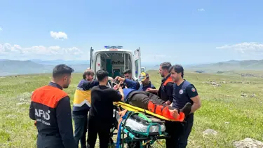Kayalıkta düşen çoban için kurtarma operasyonu
