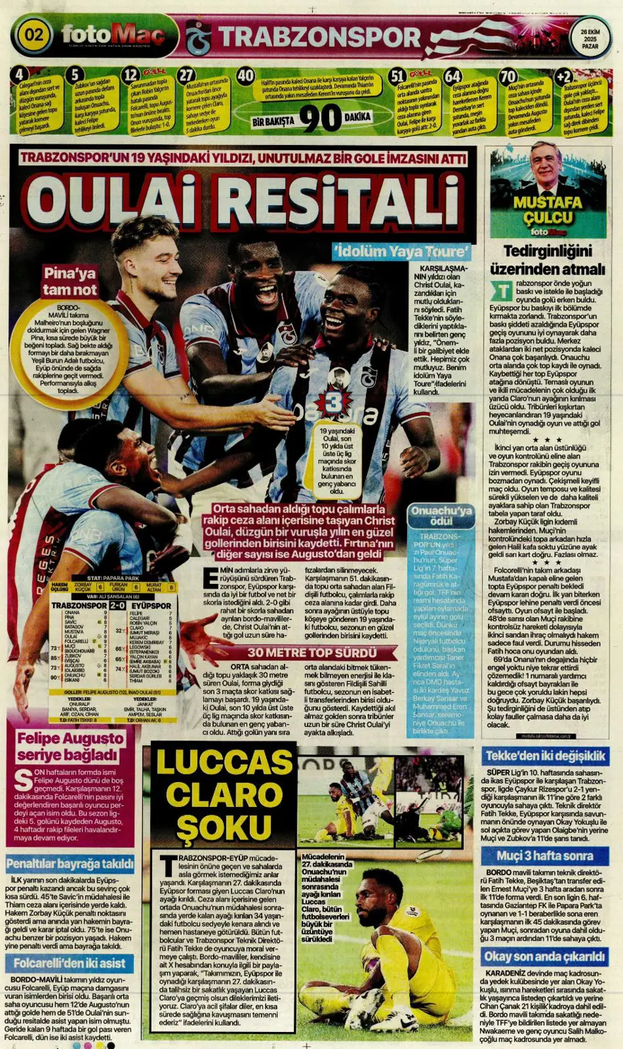 "Dörtlüleri yaktı, Aslan'ı bekliyor" (26 Ekim 2025 spor manşetleri) 5