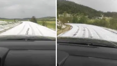 Yaz ayında kıştan kalma görüntü