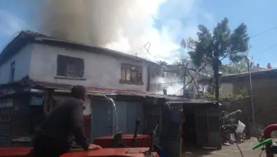 Burdur'da ev yangını