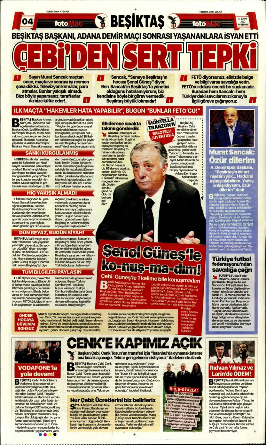 Günün spor manşetleri (17 Şubat 2022) 7