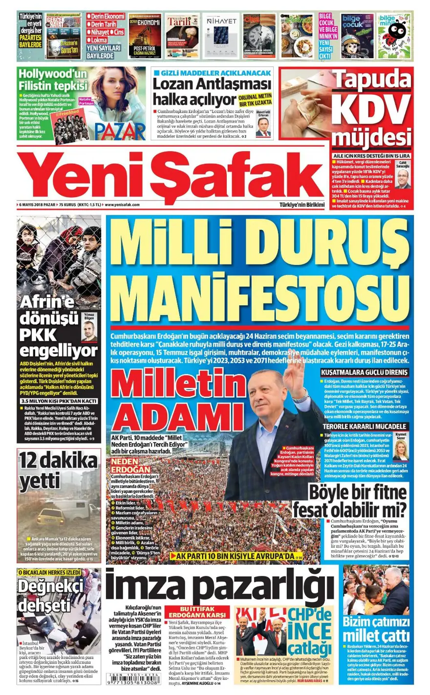 Günün gazete manşetleri - 6 Mayıs 2018 15