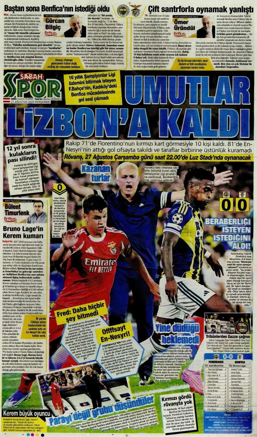 "Akanji müjdesi" (21 Ağustos spor manşetleri) 25