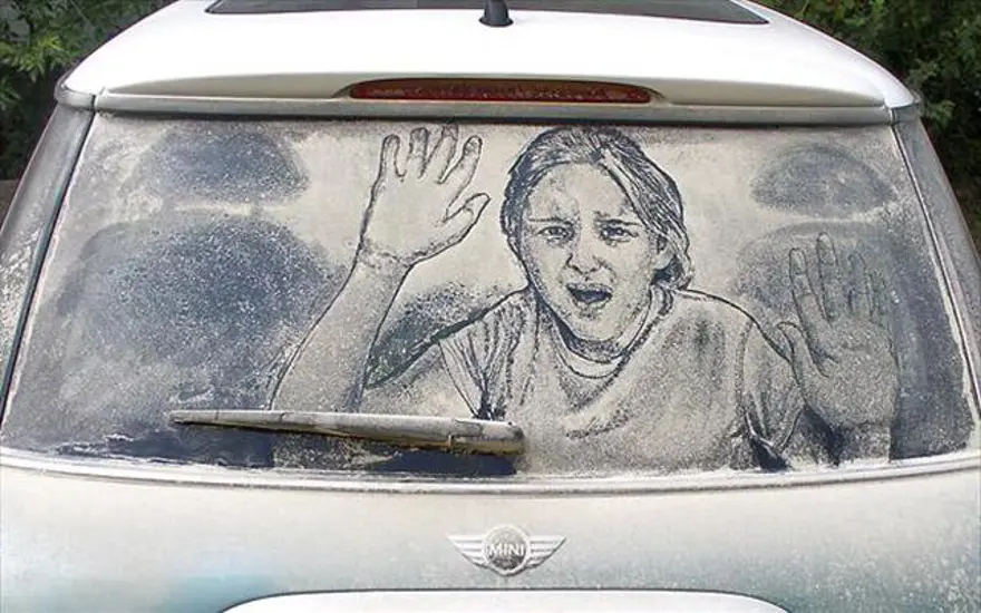 Kirli arabalara sanat yapılır 17