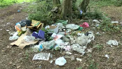 Piknikçiler gitti, çöpleri kaldı